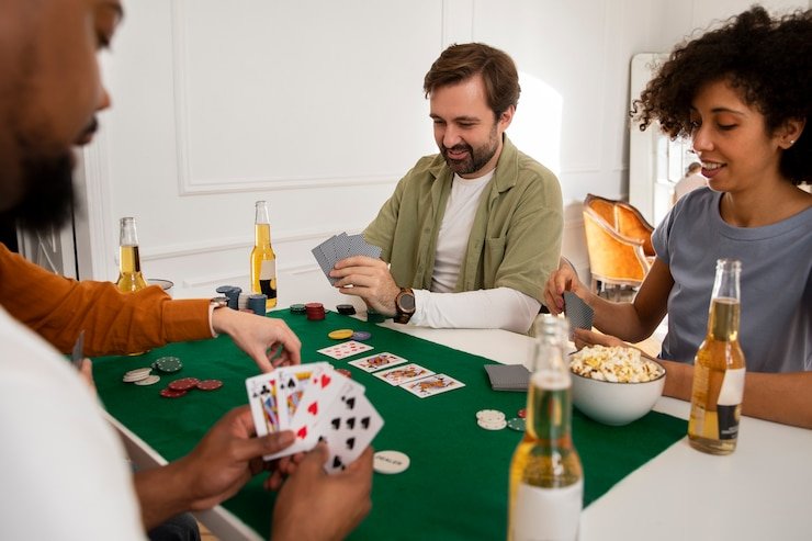 Layar live dealer di mobile 555 slot menampilkan dealer dan pemain